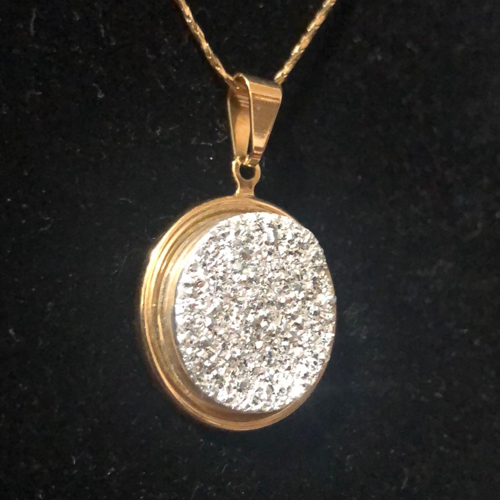 Custom handmade JSL Silver and cut Meteor Necklace